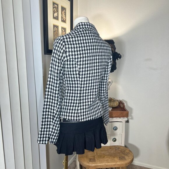 Y2k Houndstooth Blazer Jacket - Picture 3 of 4